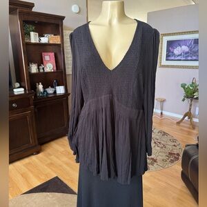 Torrid Black V-Neck Blouse